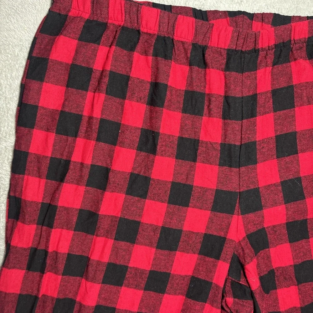 CHARTER CLUB Intimates Black Straight Leg Plaid Sleep Pants Size XXL New